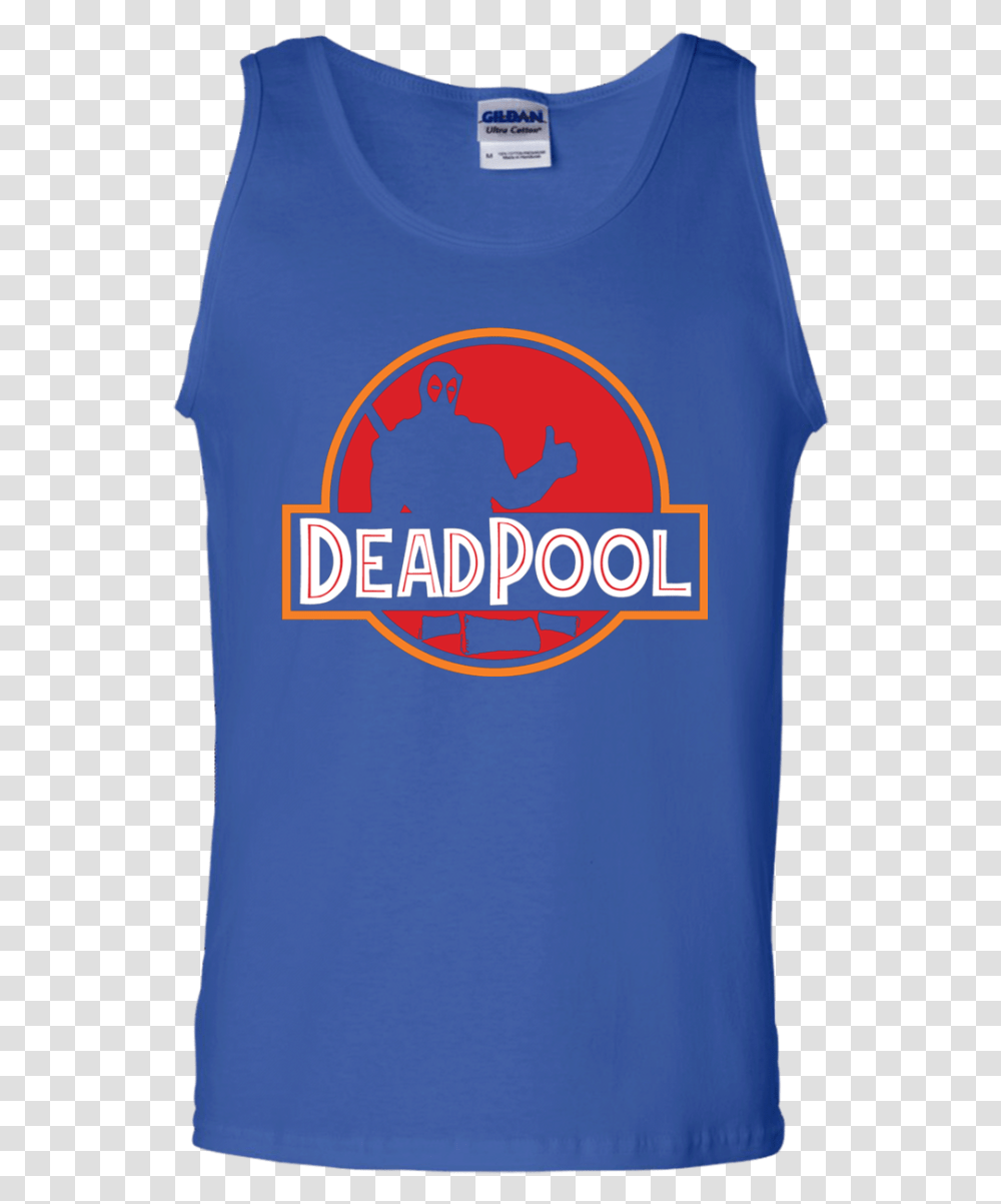 Deadpool Jurassic World Logo Tank Top Sleeveless Shirt, Apparel, T-Shirt Transparent Png
