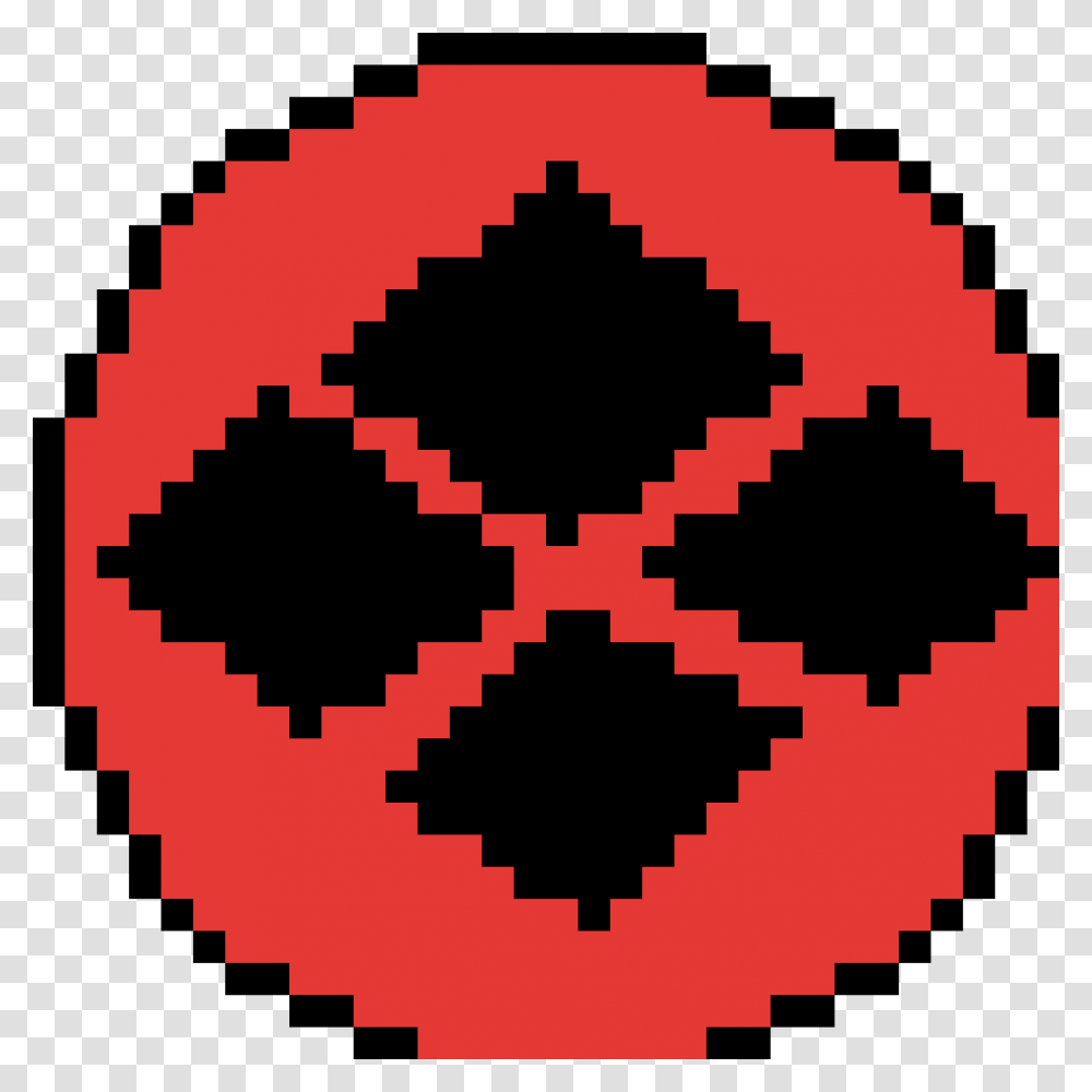 Deadpool Logo Pixel Art, Rug, Ornament, Triangle Transparent Png