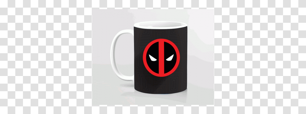 Deadpool Logo Printed Mug Price Online, Coffee Cup, Tape, Latte, Beverage Transparent Png