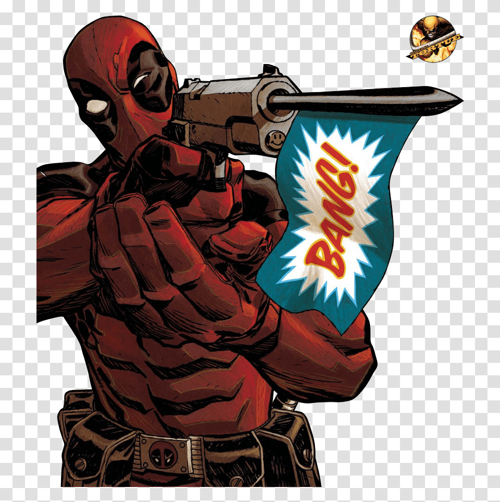 Deadpool Marvel Comics Download Deadpool Bang, Helmet, Apparel, Person Transparent Png