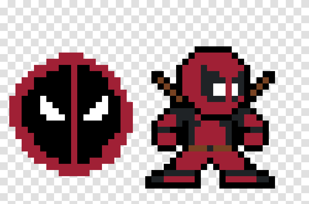 Deadpool Marvel Symbol Pixelart, Rug, Pac Man Transparent Png