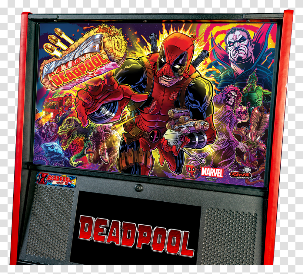 Deadpool Pinball Premium, Poster, Advertisement, Arcade Game Machine Transparent Png