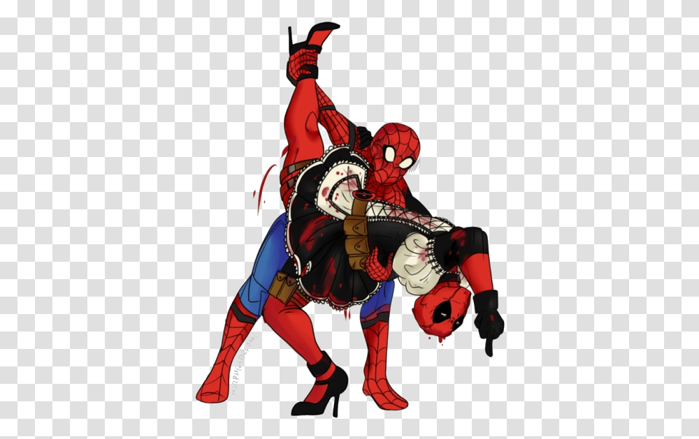 Deadpool Vector Free Stock Clipart Tumblr Deadpool X Spider Man Kiss, Person, Human, People, Knight Transparent Png