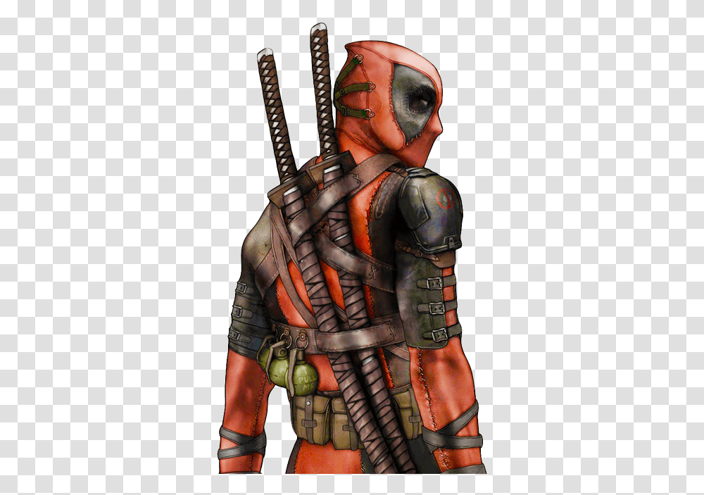 Deadpool With White Background, Person, Human, Armor, Knight Transparent Png