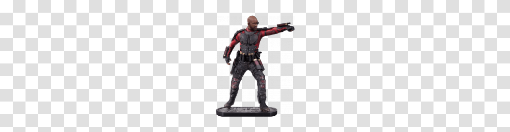 Deadshot Statue Dc Icons Statue Popcultcha, Person, Human, Figurine, Knight Transparent Png