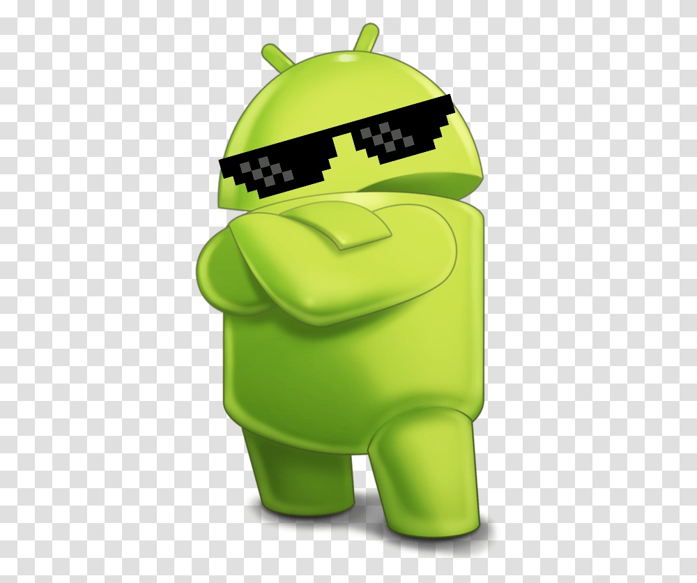 Deal With It Android Android Tutorial, Helmet, Apparel, Green Transparent Png