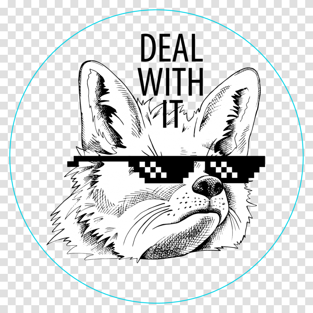 Deal With It Fox Sunglasses Meme Sticker Fox With Headphones, Pet, Animal, Bird, Mammal Transparent Png
