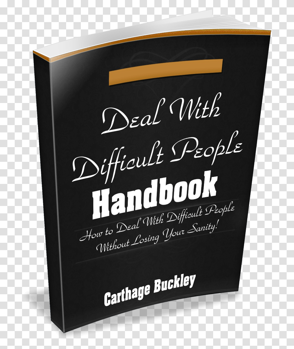 Dealing With Difficult People 3d Book Cover, Blackboard, Box, Alphabet Transparent Png