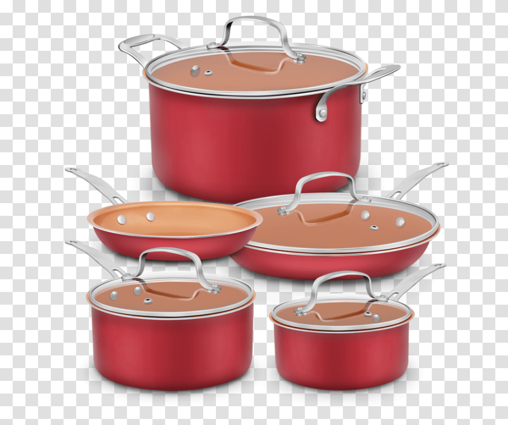 Dealz Frenzy Aluminum Infused Copper Ceramic Non Stick Cookware And Bakeware, Pot, Food, Boiling, Dutch Oven Transparent Png