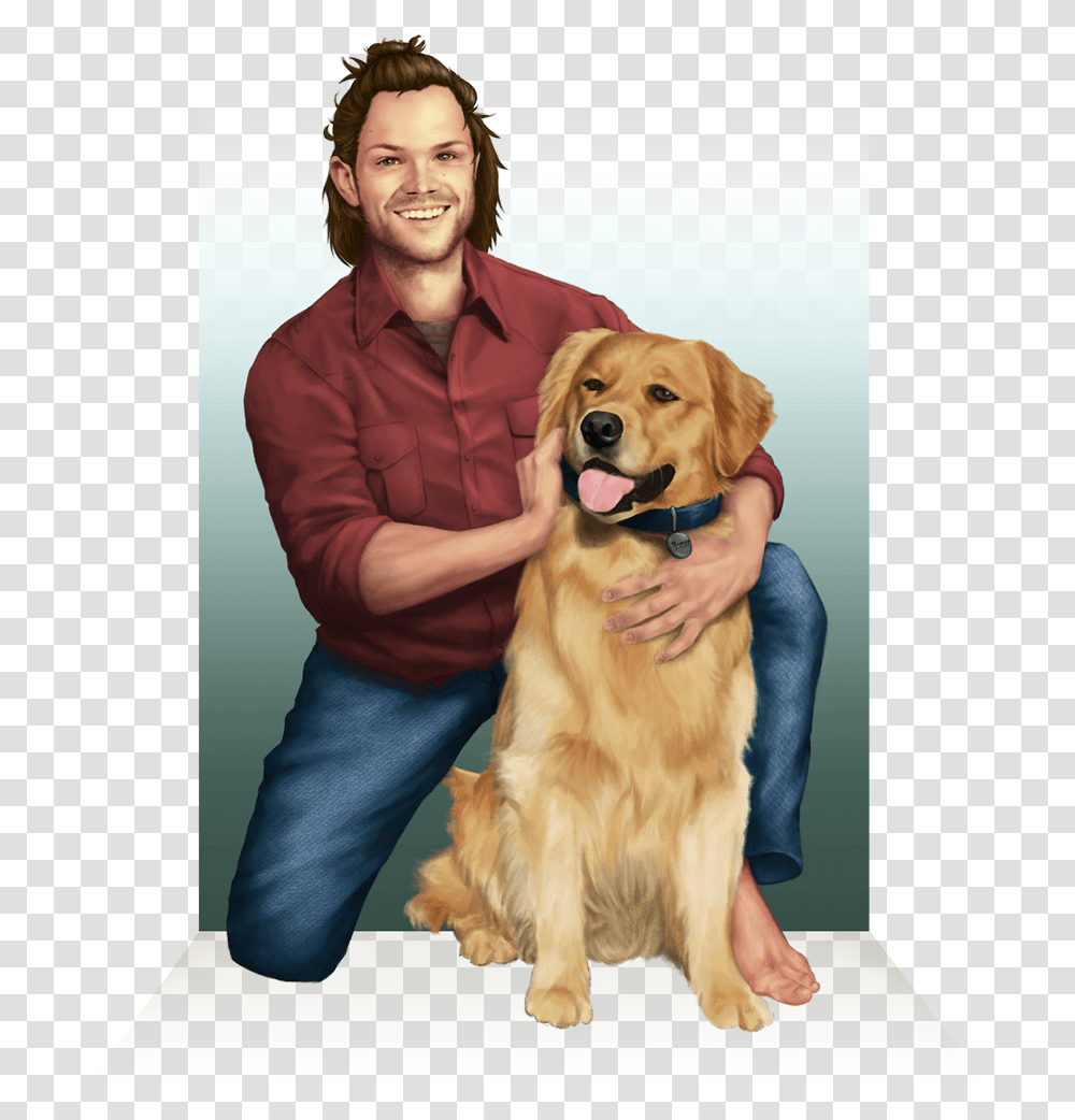Dean And Cas At The Finish Line Golden Retriever, Person, Human, Doctor, Dog Transparent Png