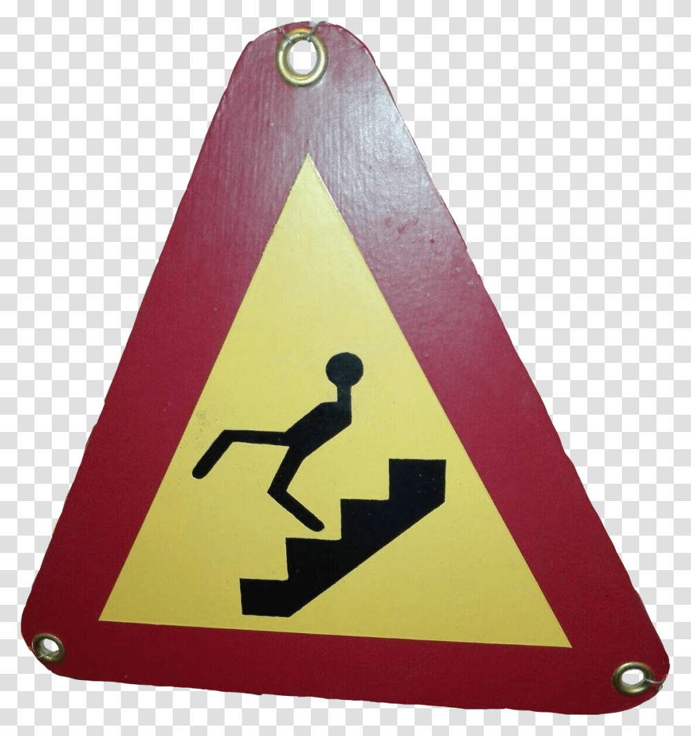 Dean Falling Down The Stairs Meme Crappy Designs, Triangle, Road Sign Transparent Png