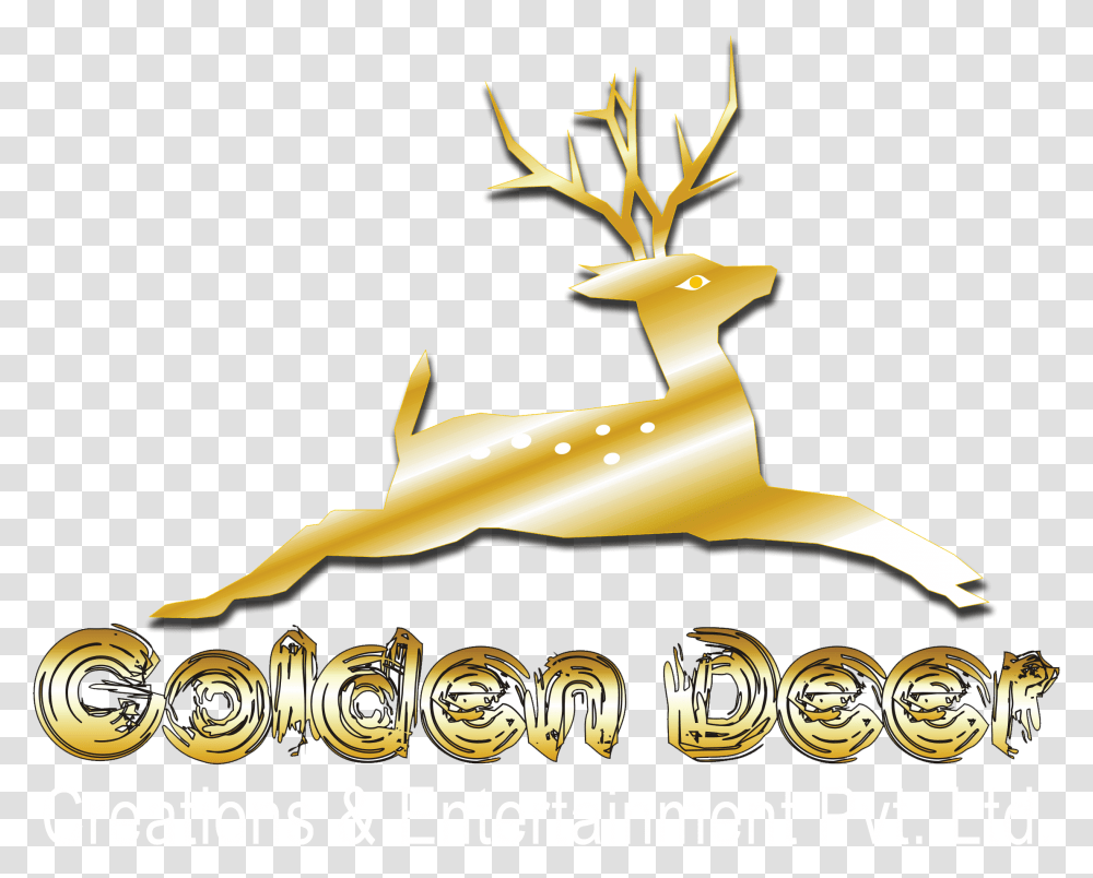 Dear Clipart Golden Deer Reindeer, Animal, Hanger Transparent Png
