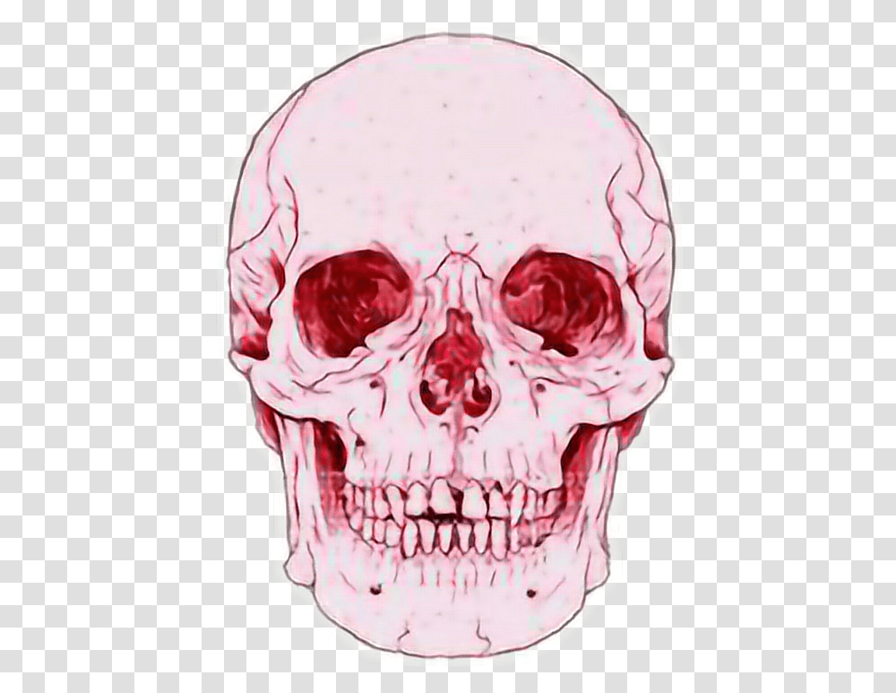 Death Calavera Tumblr Sticker By Skull Overlay, Jaw, Teeth, Mouth, Lip Transparent Png