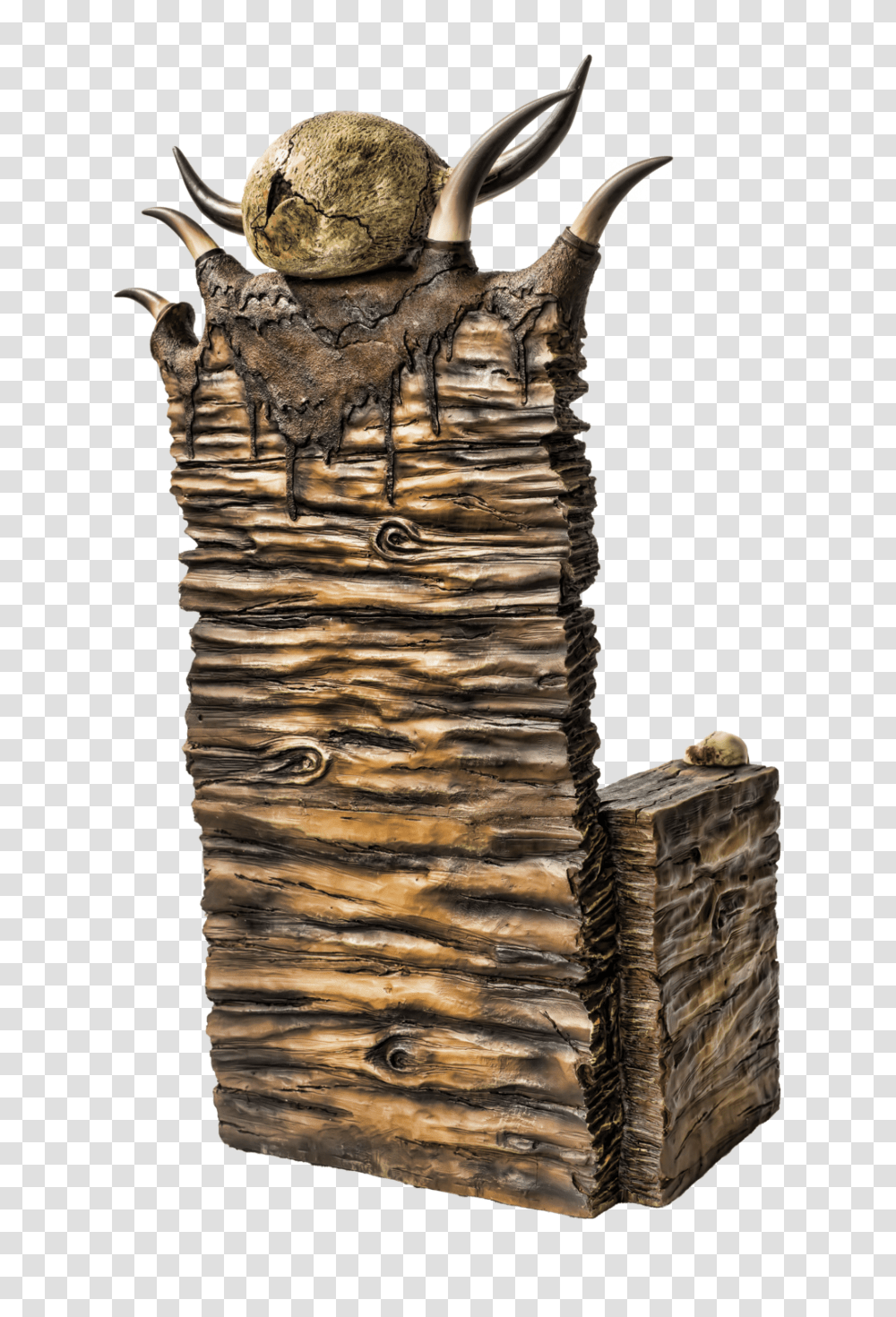 Death Dealer Throne Cutout, Wood, Animal, Rock, Bronze Transparent Png