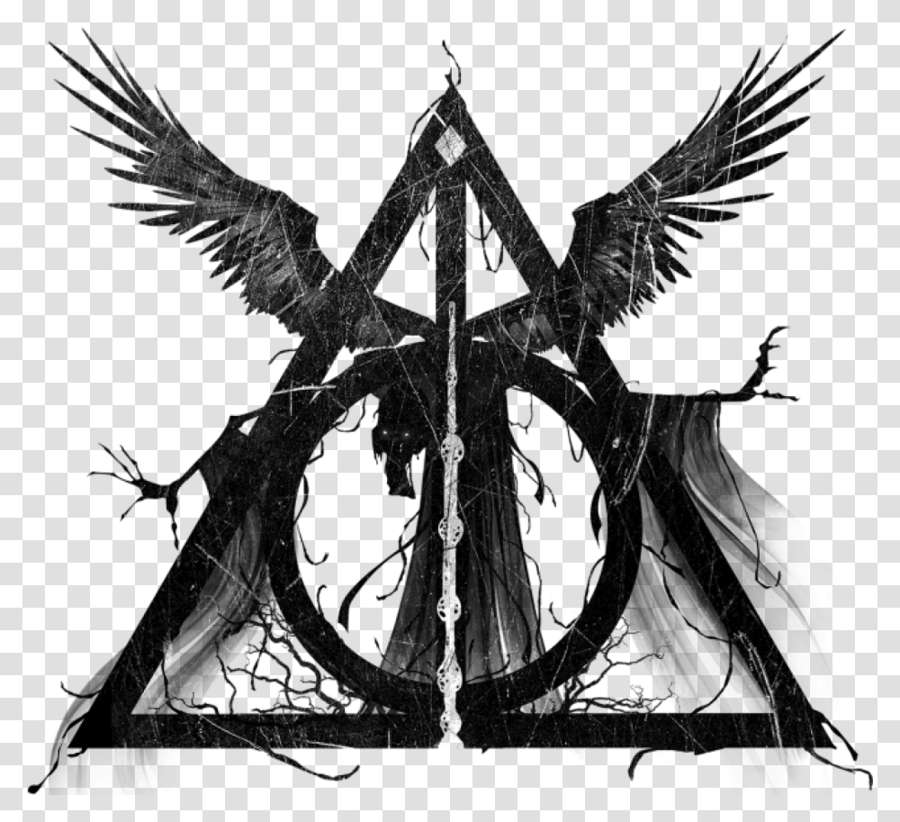 Death Deathly Hallows Tattoo, Gray, World Of Warcraft Transparent Png