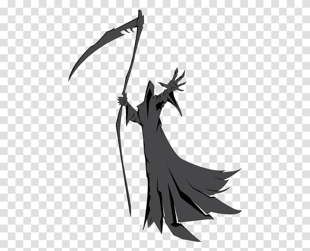 Death Father Time Scythe Drawing Destroying Angel, Person, Human, Stencil, Manga Transparent Png