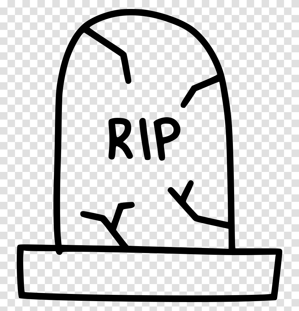 Death Funeral Grave Gravestone Graveyard Rip Icon Free, Stencil, Number Transparent Png