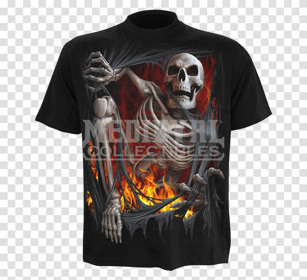 Death Gothic Skull Drawing Download Someone Crawling Out Of Hell, Apparel, T-Shirt, Person Transparent Png