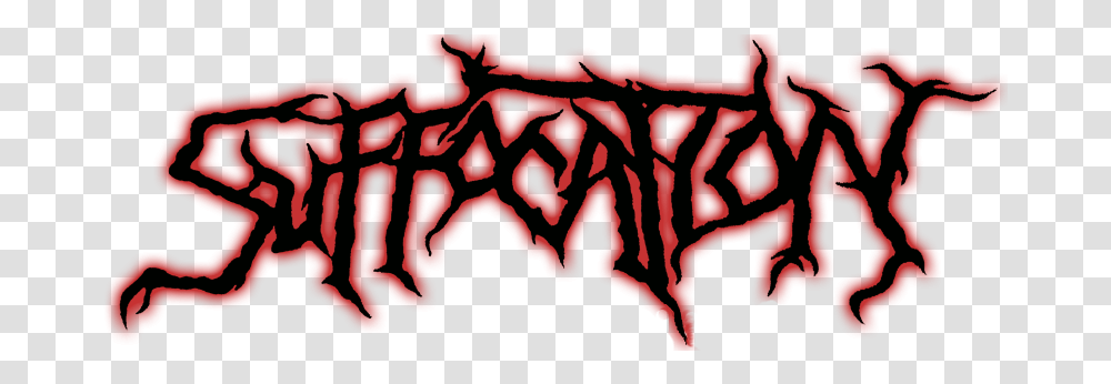 Death Metal Suffocation Band Logo, Text, Art, Modern Art, Hand Transparent Png