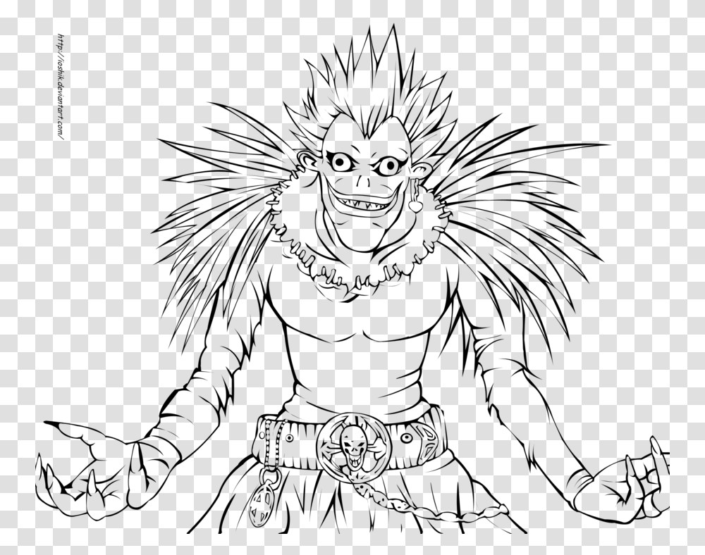 Death Note Death Note Ryuk Drawing, Gray, World Of Warcraft Transparent Png