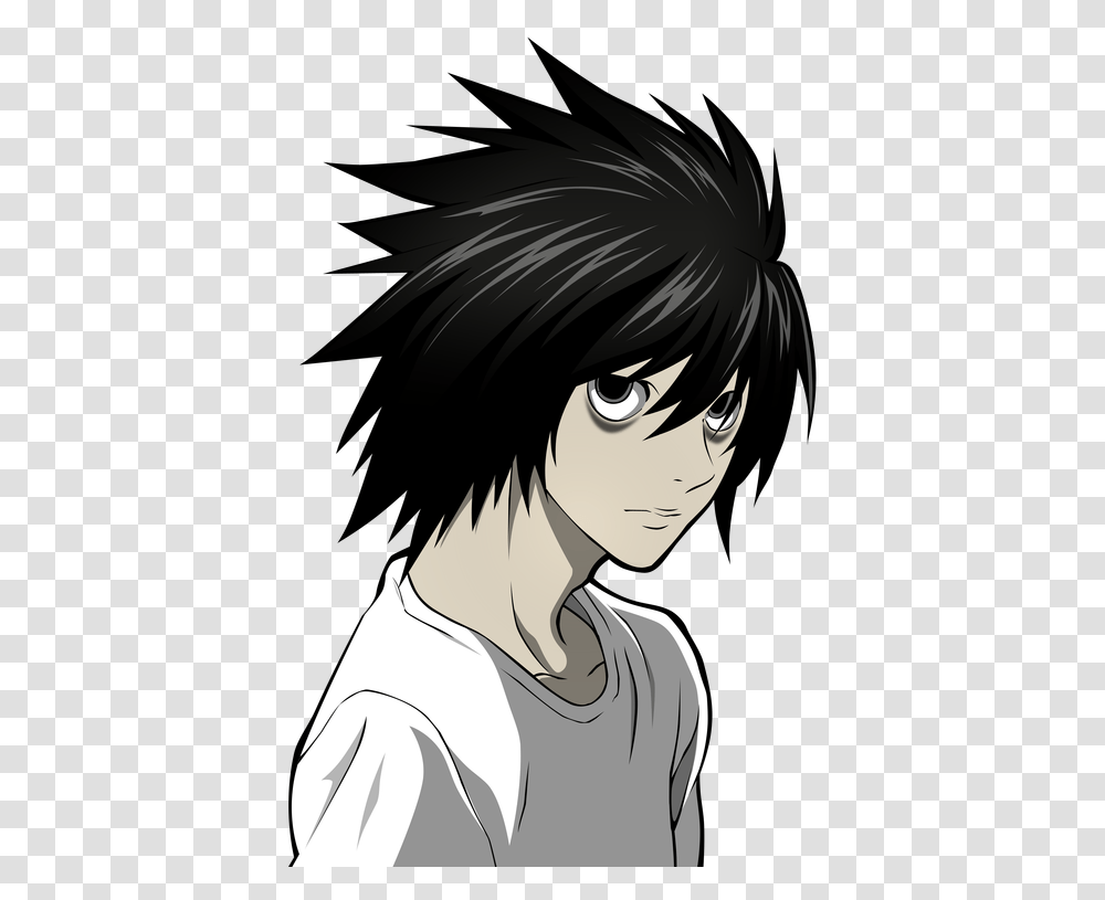 Death Note L, Manga, Comics, Book, Person Transparent Png