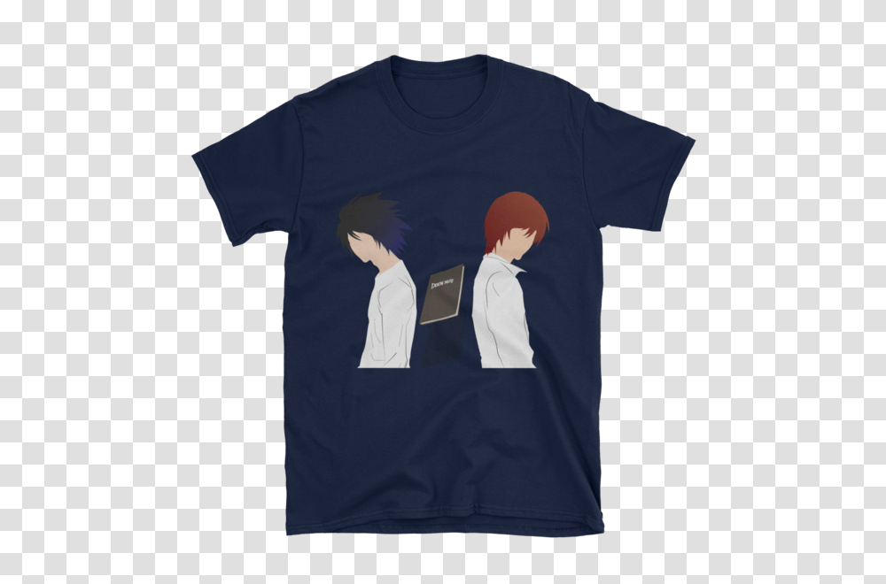Death Note Light And L T Shirt Xit Tees, Apparel, T-Shirt, Person Transparent Png