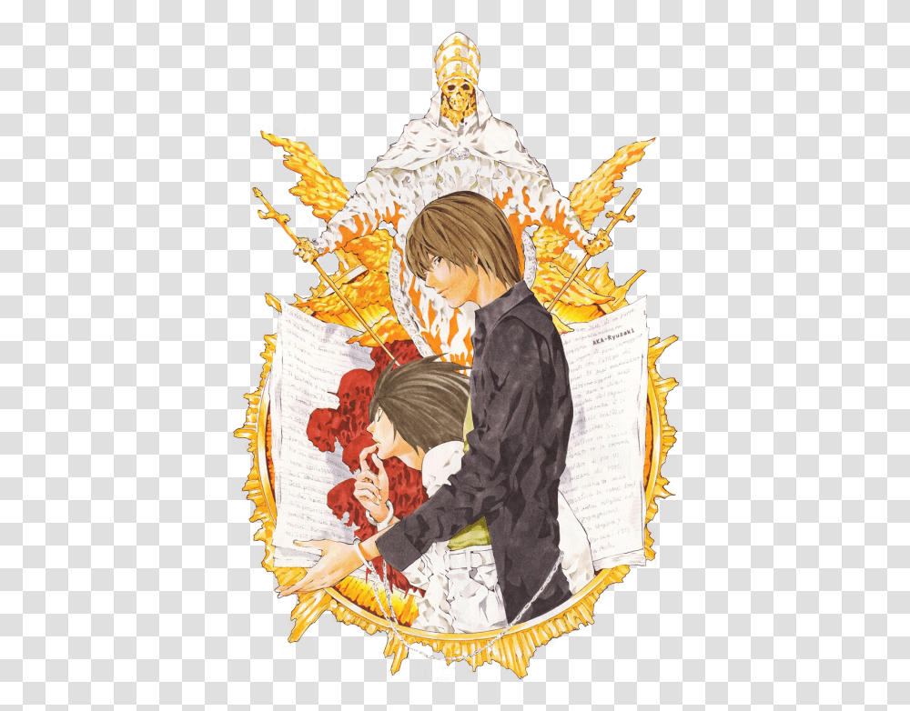 Death Note Light Takeshi Obata Yagami, Person, Poster, Advertisement, Art Transparent Png