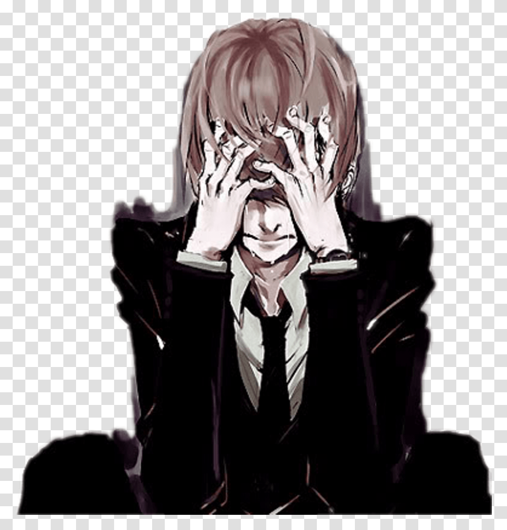 Death Note Light Yagami Crying Clipart Death Note Light Yagami Is Hot, Manga, Comics, Book, Person Transparent Png