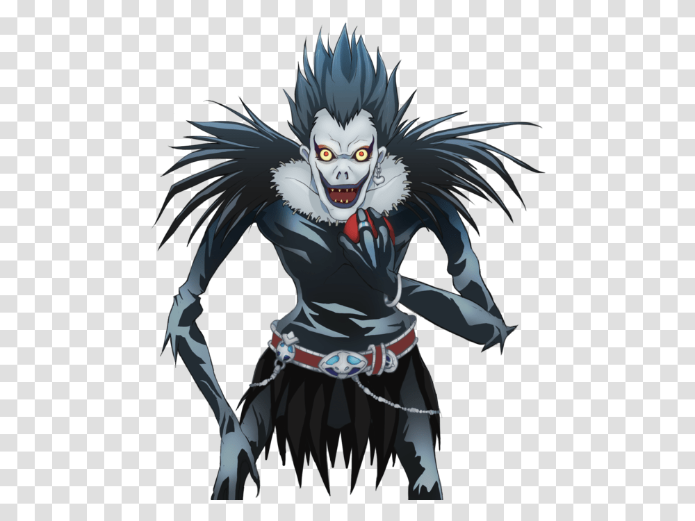 Death Note Ryuk Banner Black And White Download Death Note Ryuk Background, Comics, Book, Manga, Person Transparent Png