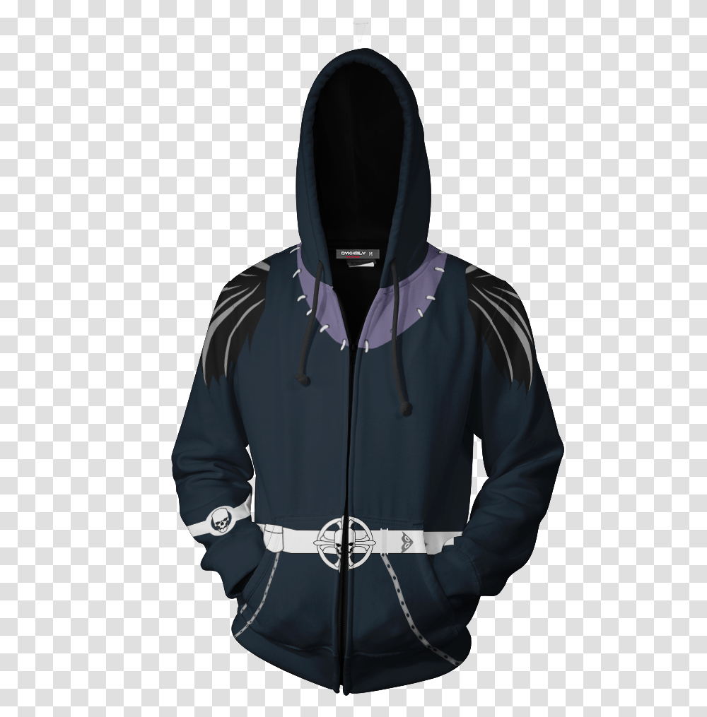 Death Note Ryuk Cosplay Zip Up Hoodie Jacket Vergil Hoodie, Apparel, Sweatshirt, Sweater Transparent Png