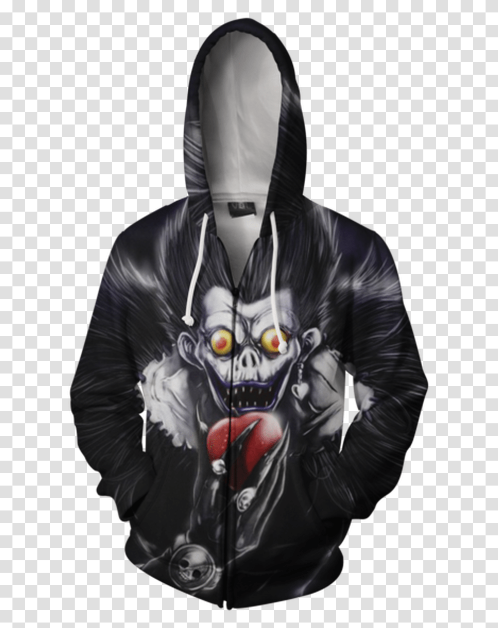 Death Note Ryuk Hoodie Hoodie, Apparel, Sweatshirt, Sweater Transparent Png