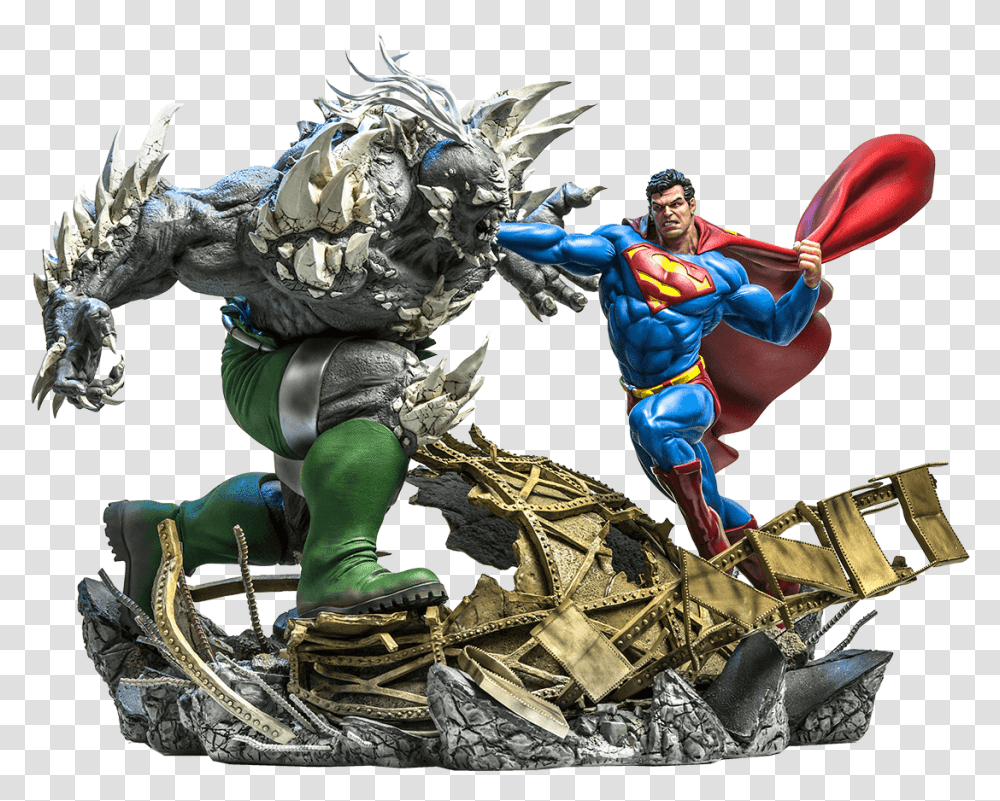 Death Of Superman Statue, Person, Human, Figurine, Alien Transparent Png