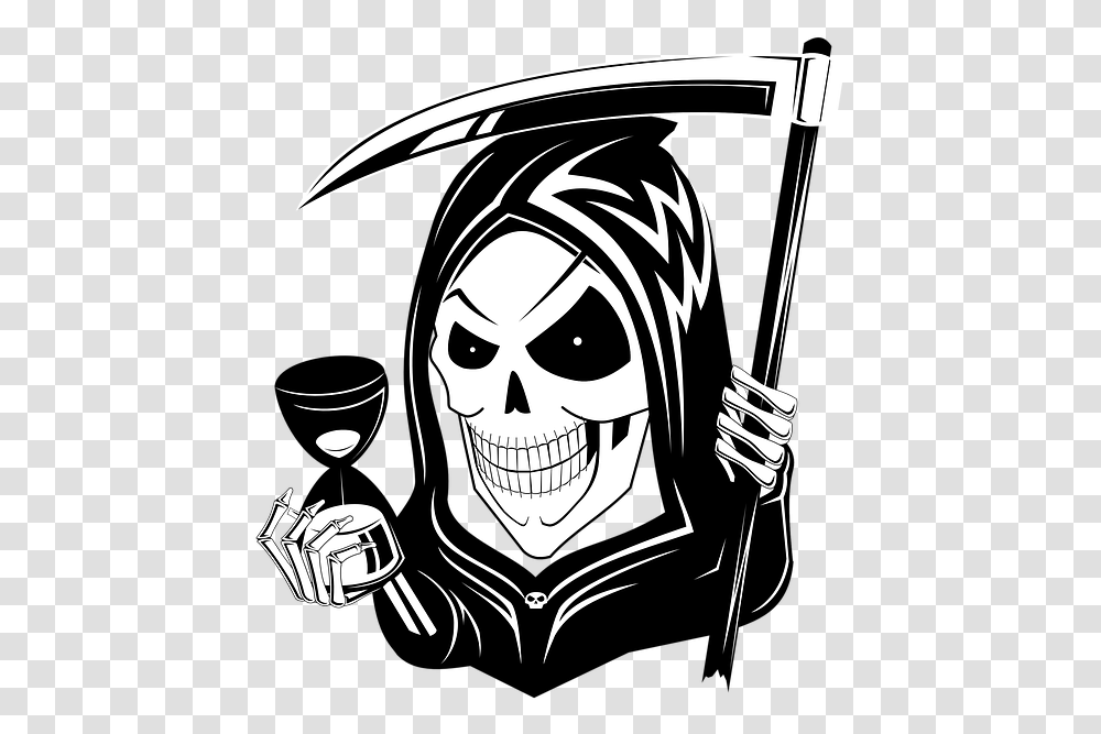 Death Skull Skeleton Halloween Reaper Horror, Person, Human, Pirate, Stencil Transparent Png