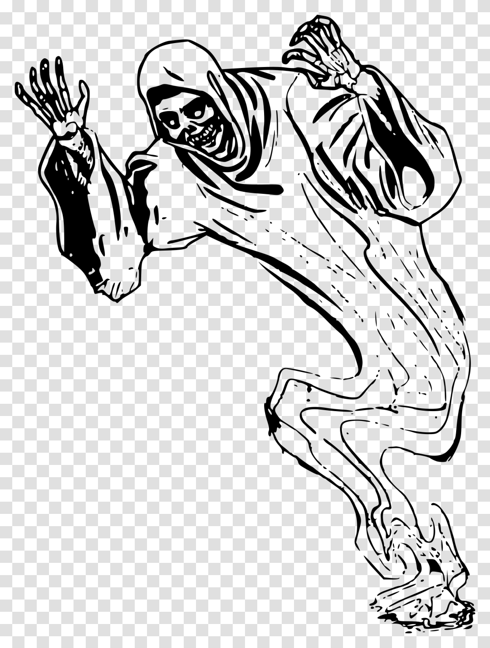 Death Specter Big Image Ghost Drawing, Gray, World Of Warcraft Transparent Png