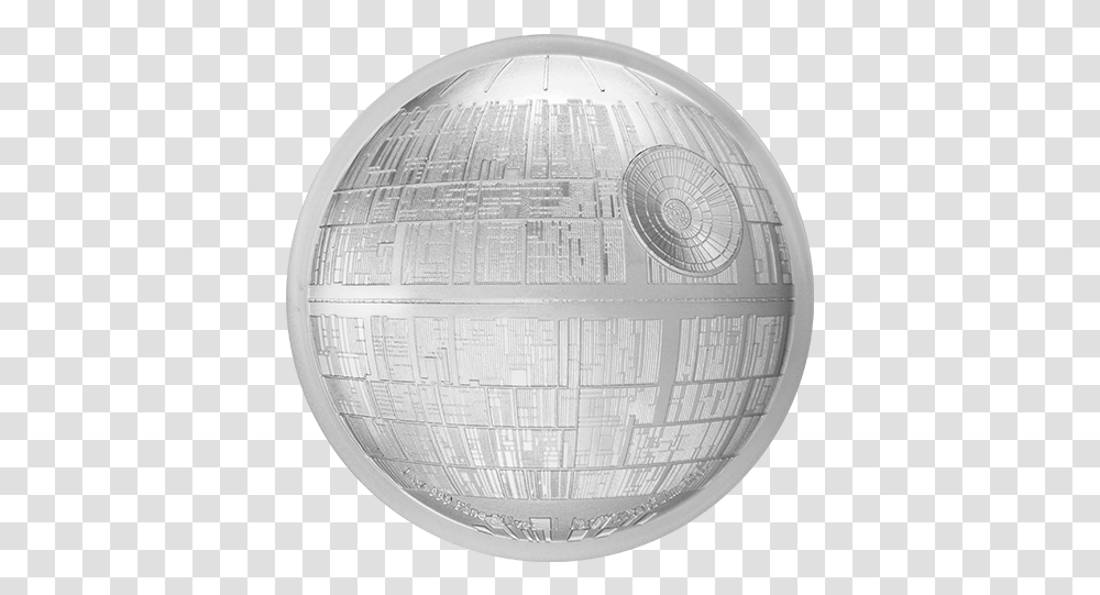 Death Star 2oz Silver Coin Circle, Sphere, Text, Ball, Golf Ball Transparent Png