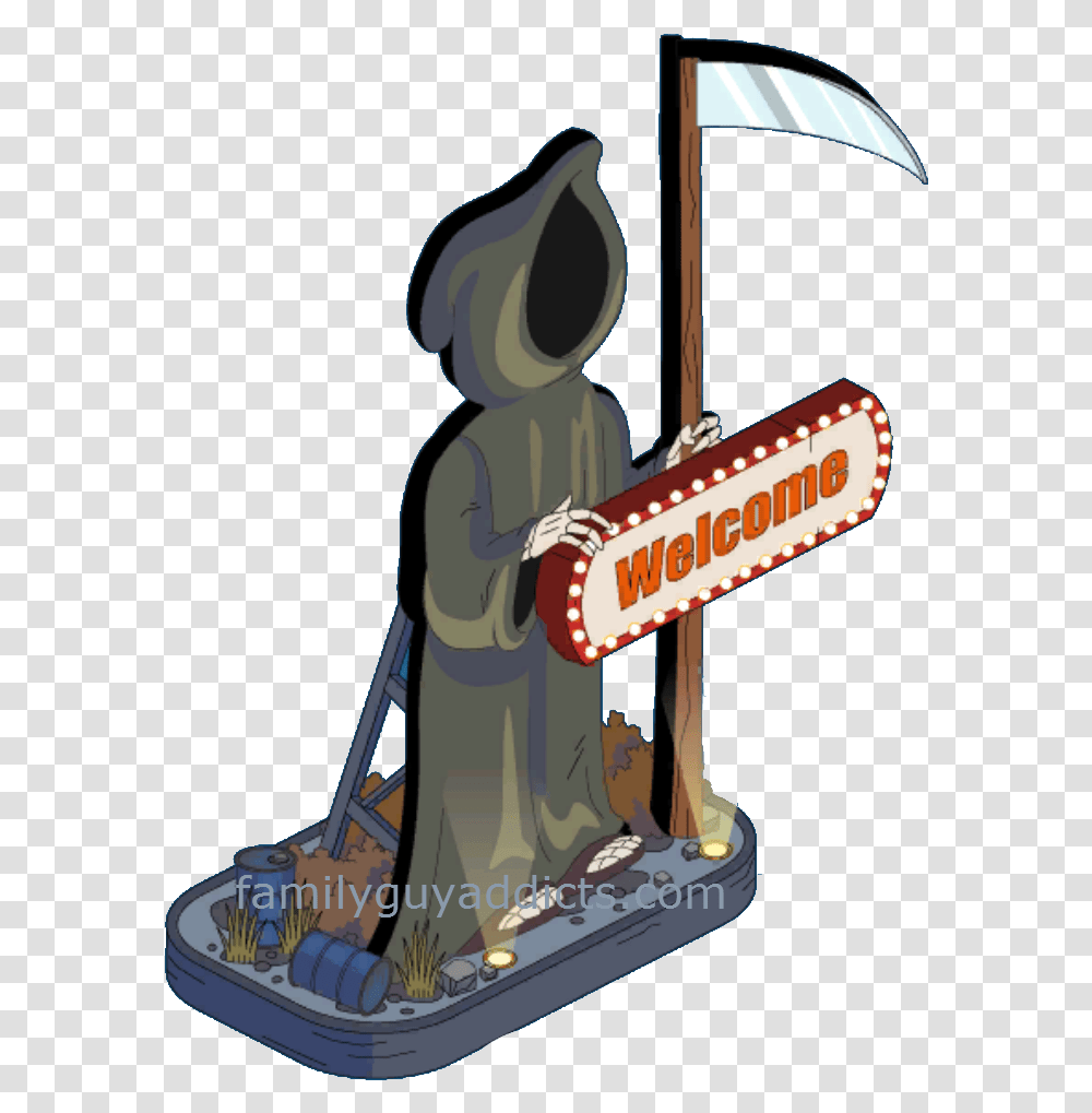Death Welcome Sign Cartoon, Tool, Meal, Food, Adventure Transparent Png