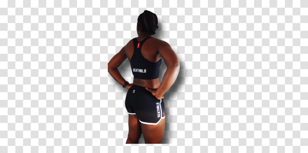 Deathblo Fighting Females For Running, Person, Shorts, Clothing, Working Out Transparent Png