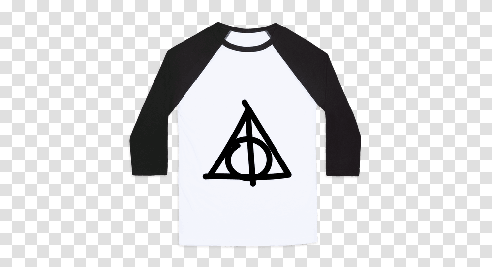 Deathly Hallows Baseball Tees Lookhuman, Triangle, Long Sleeve, Apparel Transparent Png