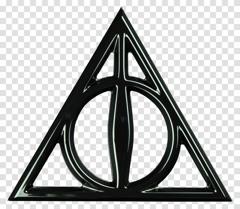 Deathly Hallows Chrome Premium Emblem Harry Potter Popcultcha, Triangle, Arrowhead Transparent Png