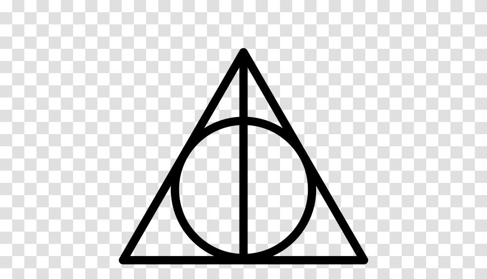 Deathly Hallows Harry Outline Potter Icon, Gray, World Of Warcraft Transparent Png