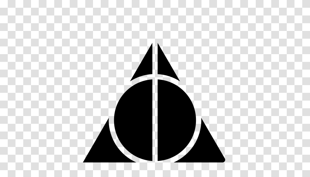 Deathly Hallows Harry Potter Solid Icon, Gray, World Of Warcraft Transparent Png