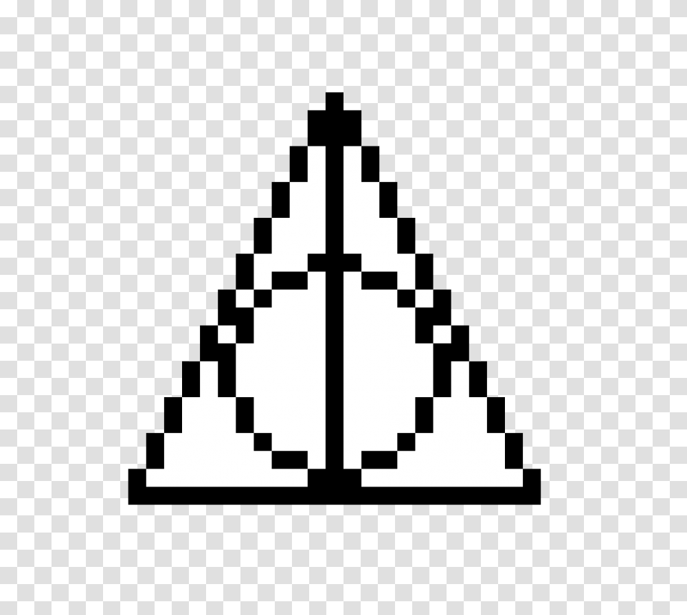 Deathly Hallows Pixel Art Maker, Stencil, Cross, Triangle Transparent Png