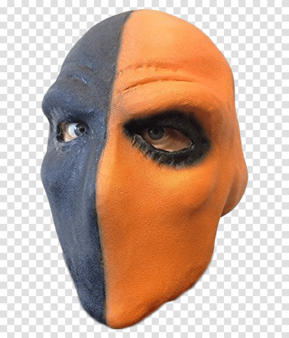 Deathstroke Orange Rj Deathstroke Mask Arrow, Head, Face, Person, Portrait Transparent Png