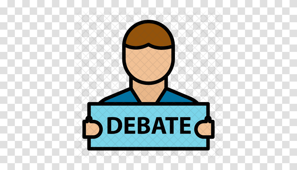 Debate Icon Icon, Label, Text, Word, Poster Transparent Png