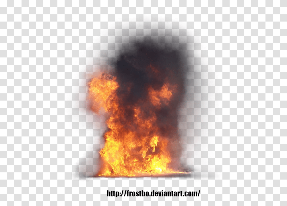 Debris Fire Fire With Smoke, Bonfire, Flame, Nature, Outdoors Transparent Png