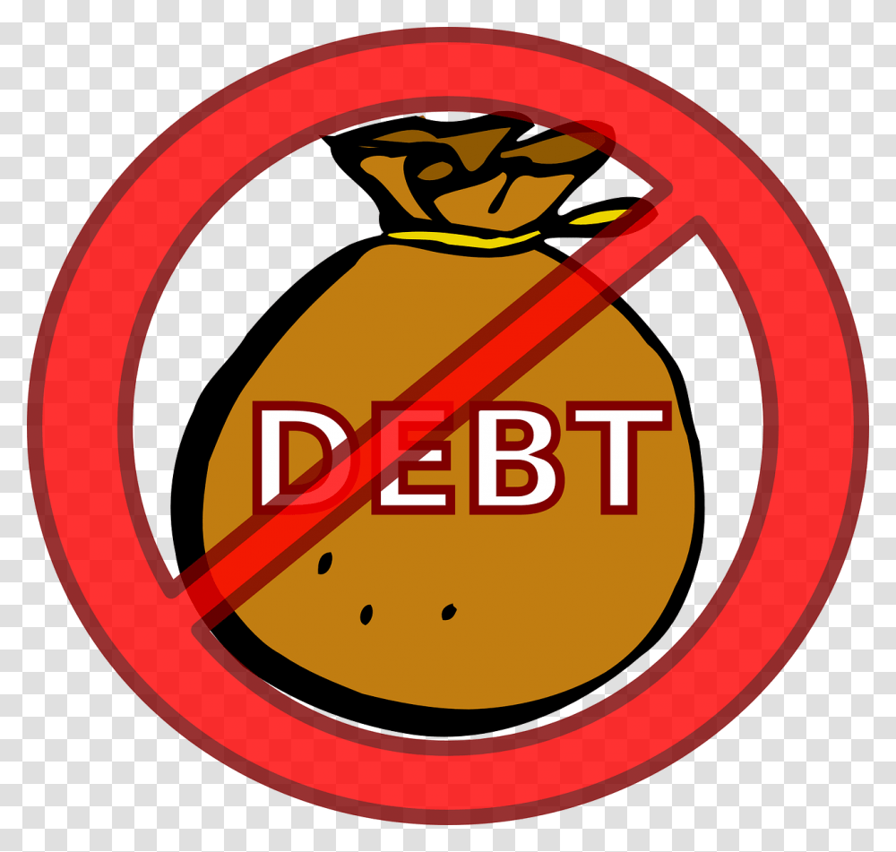Debt Eliminate Loan Deficit Payoff Finance No Debt Clipart, Logo, Label Transparent Png