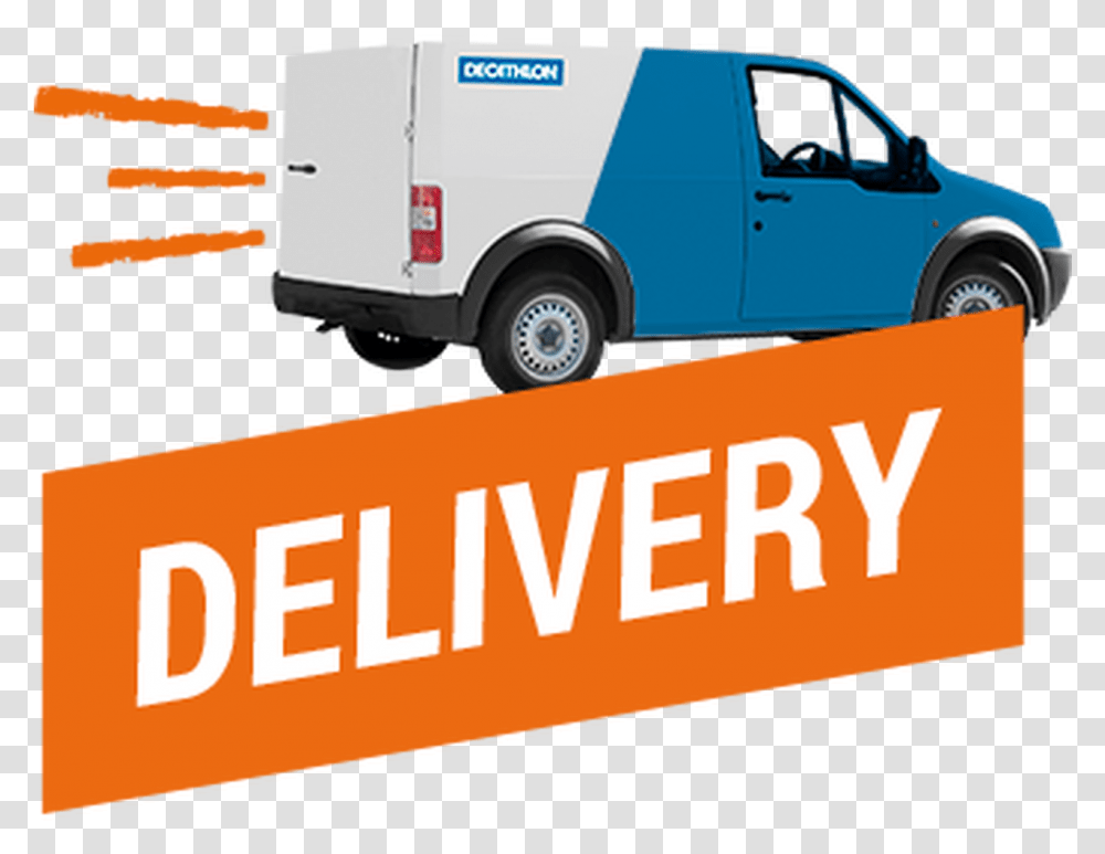 Decathlon Delivery, Van, Vehicle, Transportation, Moving Van Transparent Png