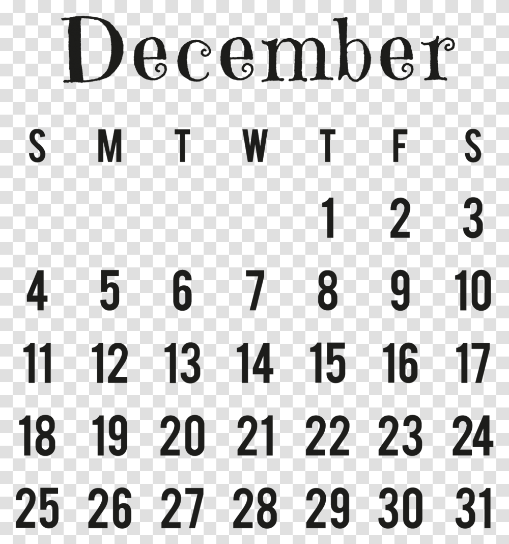 December 2016 Calendar Download Alice No Pais Das Maravilhas, Scoreboard, Alphabet, Number Transparent Png