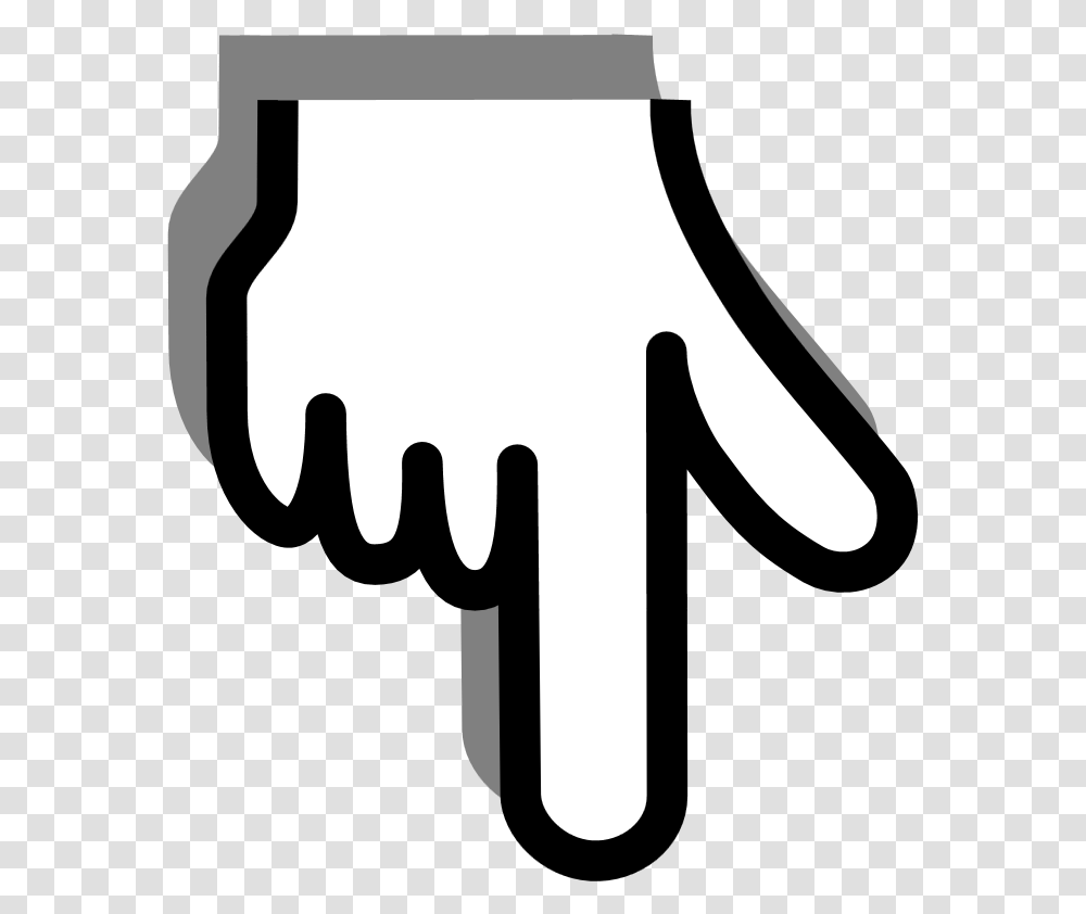 December 2018 Community Connect White Arrow Pointing Down, Hand, Stencil, Label Transparent Png