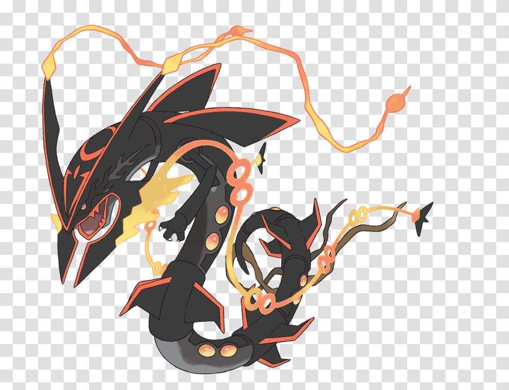 Decidueye Mega Rayquaza Shiny, Dragon Transparent Png